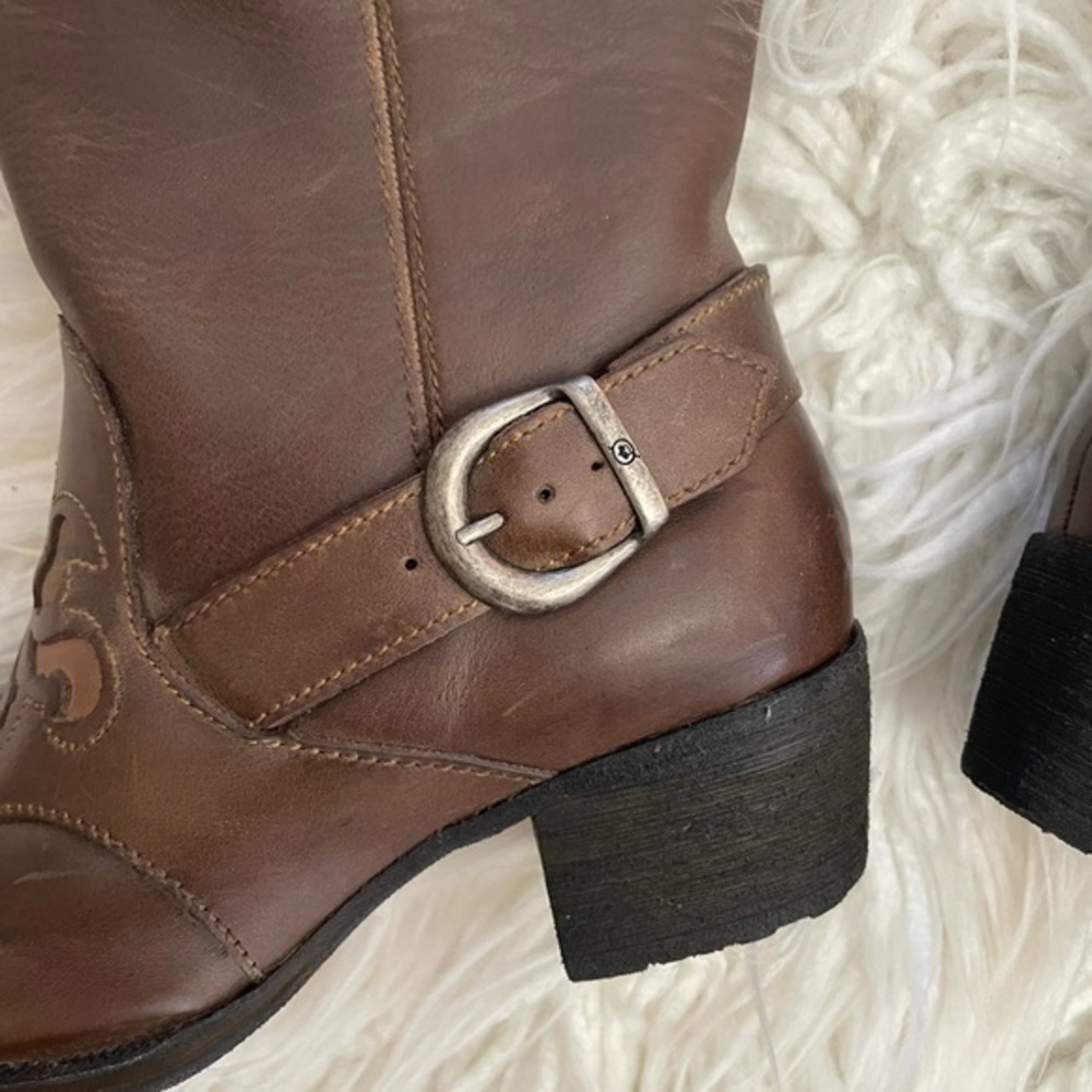 Born Montana brown leather cut out detail boots size 7 - Picture 3 of 8